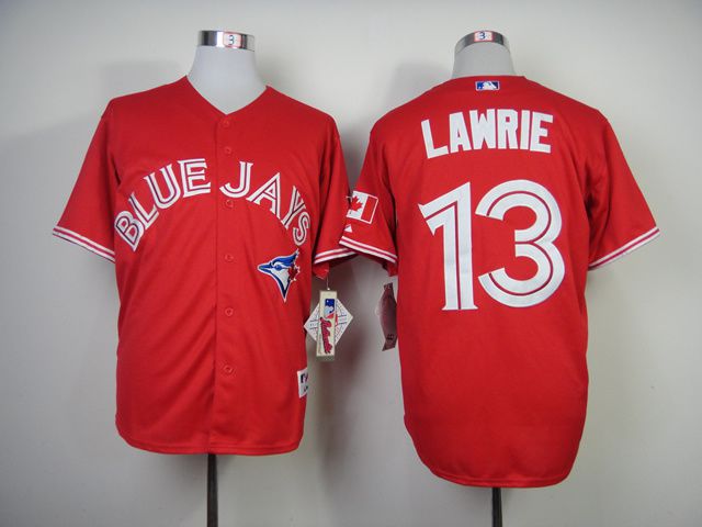 Men Toronto Blue Jays #13 Lawrie Red MLB Jerseys